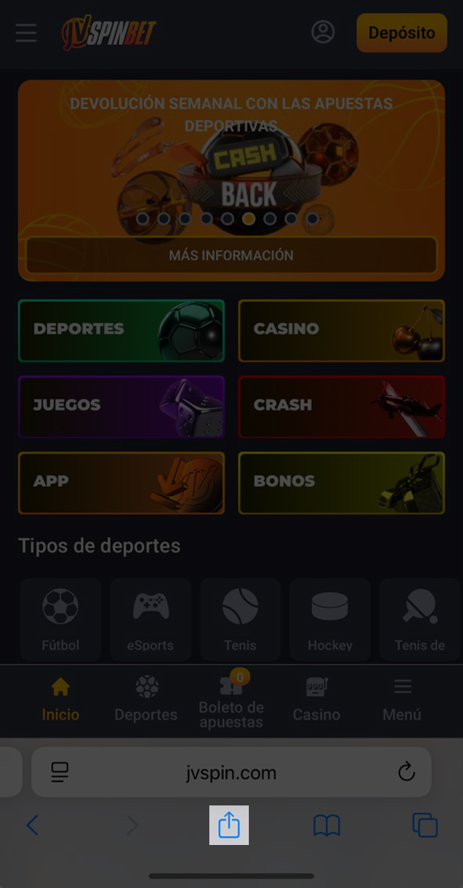 Comparte el sitio JVSpin en el sitio a continuación.