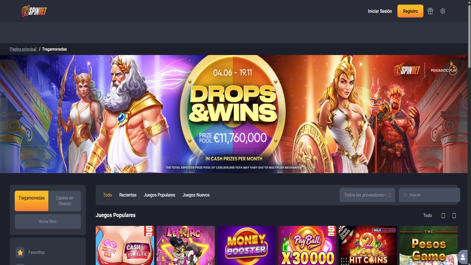 Te espera buena suerte cuando apuestes en juegos de casino en JVSpin.